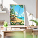 Ko Samui - Thailand - Travel Poster Vintage Style Wall Art Print - Art Print - Travel Art Poster