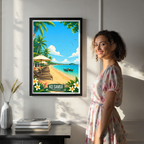 Ko Samui - Thailand - Travel Poster Vintage Style Wall Art Print - Art Print - Travel Art Poster
