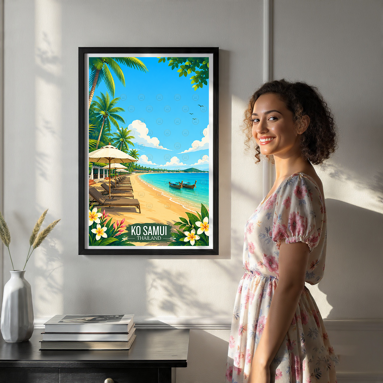 Ko Samui - Thailand - Travel Poster Vintage Style Wall Art Print - Art Print - Travel Art Poster