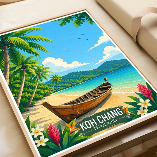 Koh Chang - Thailand - Travel Poster Vintage Style Wall Art Print - Art Print - Travel Art Poster