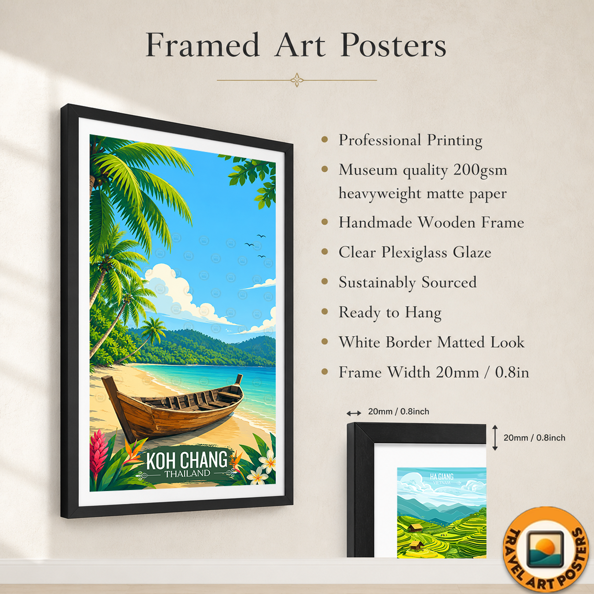Koh Chang - Thailand - Travel Poster Vintage Style Wall Art Print - Art Print - Travel Art Poster