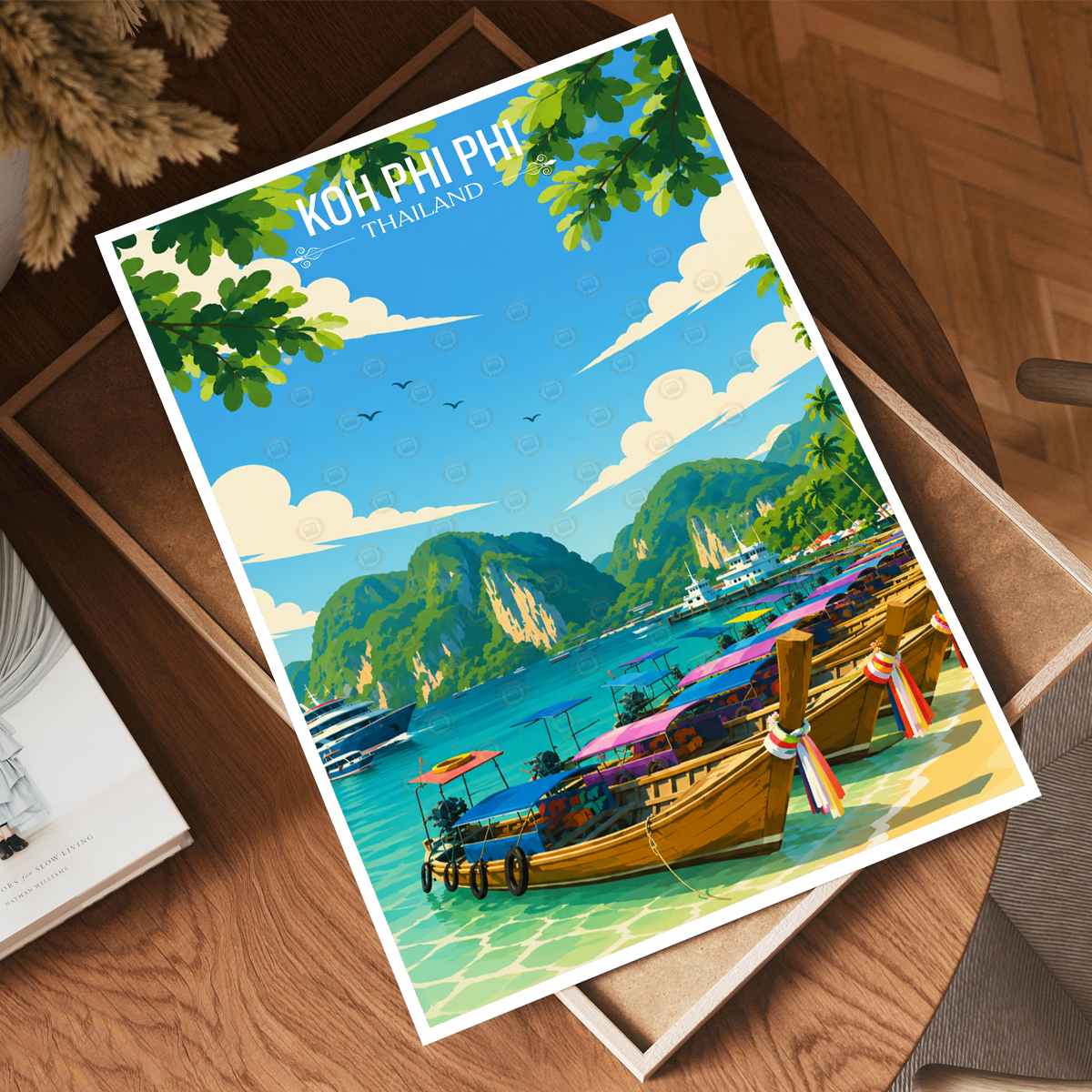 Koh Phi Phi - Thailand - Travel Poster Vintage Style Wall Art Print - Art Print - Travel Art Poster