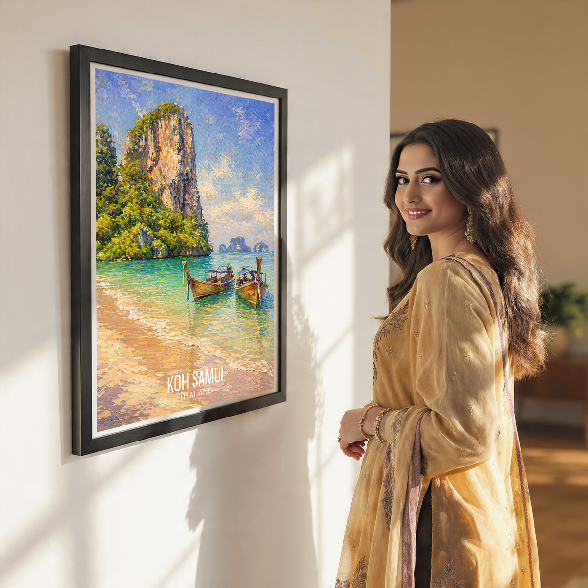 Koh Samui - Thailand - Travel Poster Vintage Style Wall Art Print - Art Print - Travel Art Poster