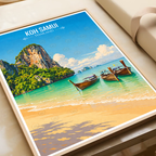 Koh Samui - Thailand - Travel Poster Vintage Style Wall Art Print - Art Print - Travel Art Poster