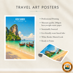Koh Samui - Thailand - Travel Poster Vintage Style Wall Art Print - Art Print - Travel Art Poster