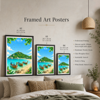 Koh Tao - Thailand - Travel Poster Vintage Style Wall Art Print