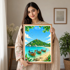 Koh Tao - Thailand - Travel Poster Vintage Style Wall Art Print