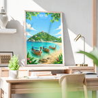 Koh Tao - Thailand - Travel Poster Vintage Style Wall Art Print