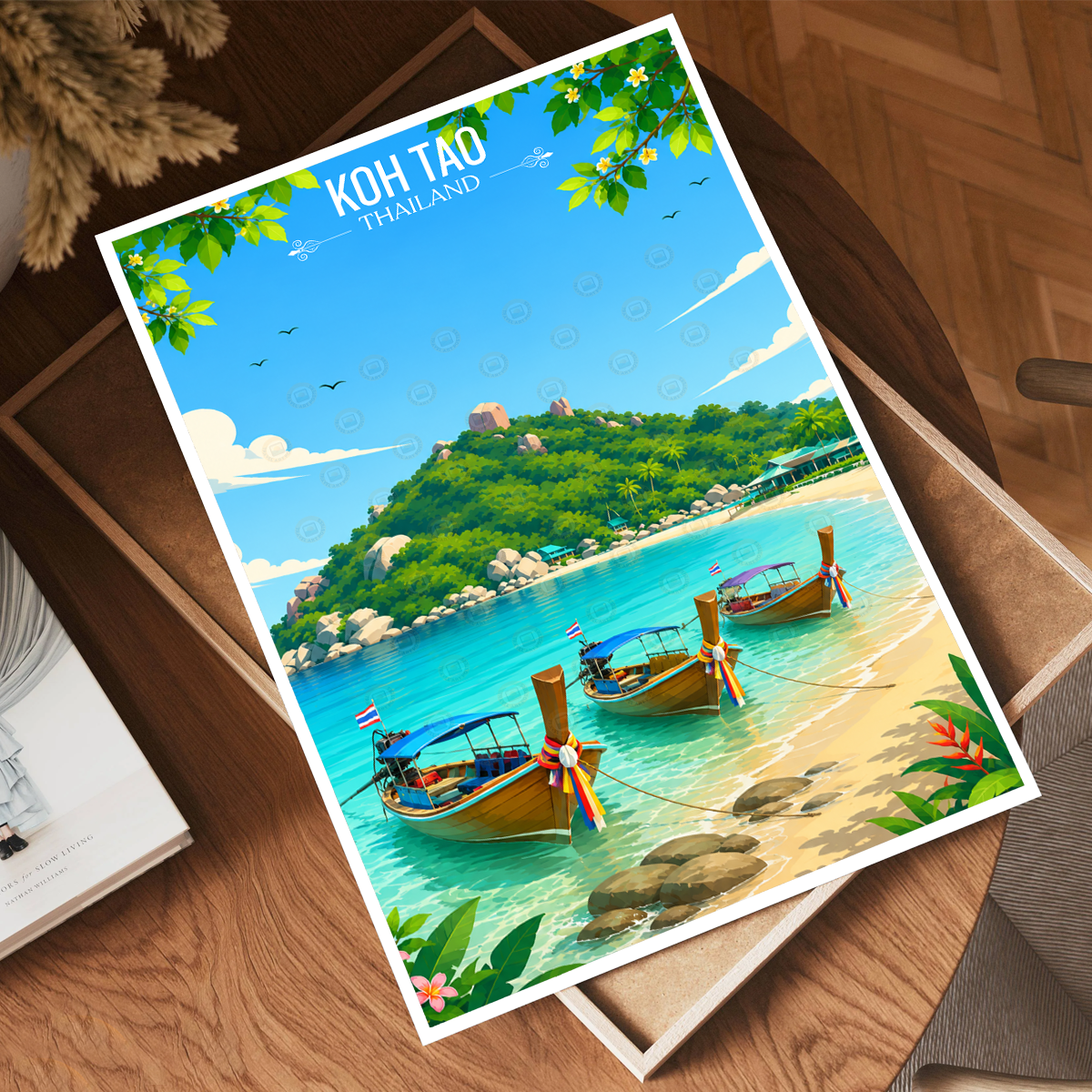 Koh Tao - Thailand - Travel Poster Vintage Style Wall Art Print