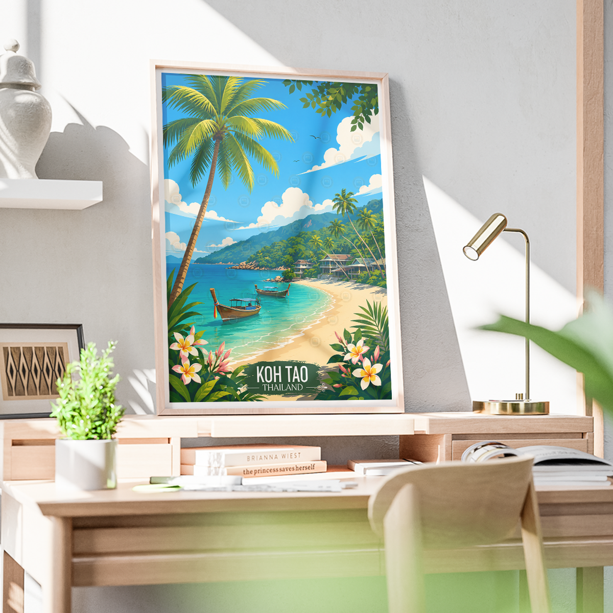 Koh Tao - Thailand - Travel Poster Vintage Style Wall Art Print