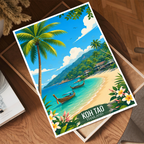 Koh Tao - Thailand - Travel Poster Vintage Style Wall Art Print