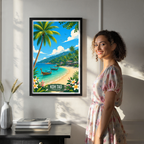 Koh Tao - Thailand - Travel Poster Vintage Style Wall Art Print