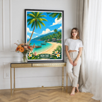 Koh Tao - Thailand - Travel Poster Vintage Style Wall Art Print