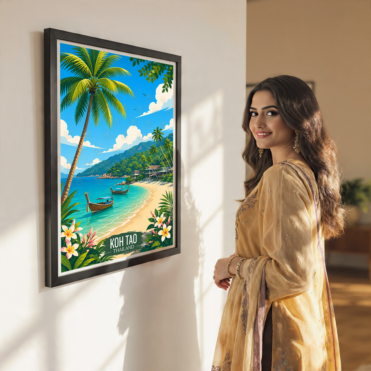 Koh Tao - Thailand - Travel Poster Vintage Style Wall Art Print