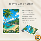Koh Tao - Thailand - Travel Poster Vintage Style Wall Art Print