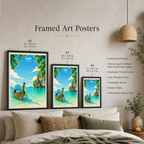 Krabi - Thailand - Travel Poster Vintage Style Wall Art Print