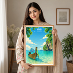 Krabi - Thailand - Travel Poster Vintage Style Wall Art Print