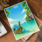 Krabi - Thailand - Travel Poster Vintage Style Wall Art Print