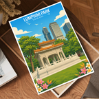 Lumphini Park - Thailand - Travel Poster Vintage Style Wall Art Print