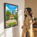 Lumphini Park - Thailand - Travel Poster Vintage Style Wall Art Print