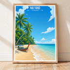 Nai Yang - Thailand - Travel Poster Vintage Style Wall Art Print
