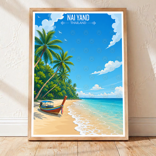 Nai Yang - Thailand - Travel Poster Vintage Style Wall Art Print - Art Print - Travel Art Poster