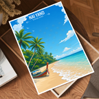 Nai Yang - Thailand - Travel Poster Vintage Style Wall Art Print