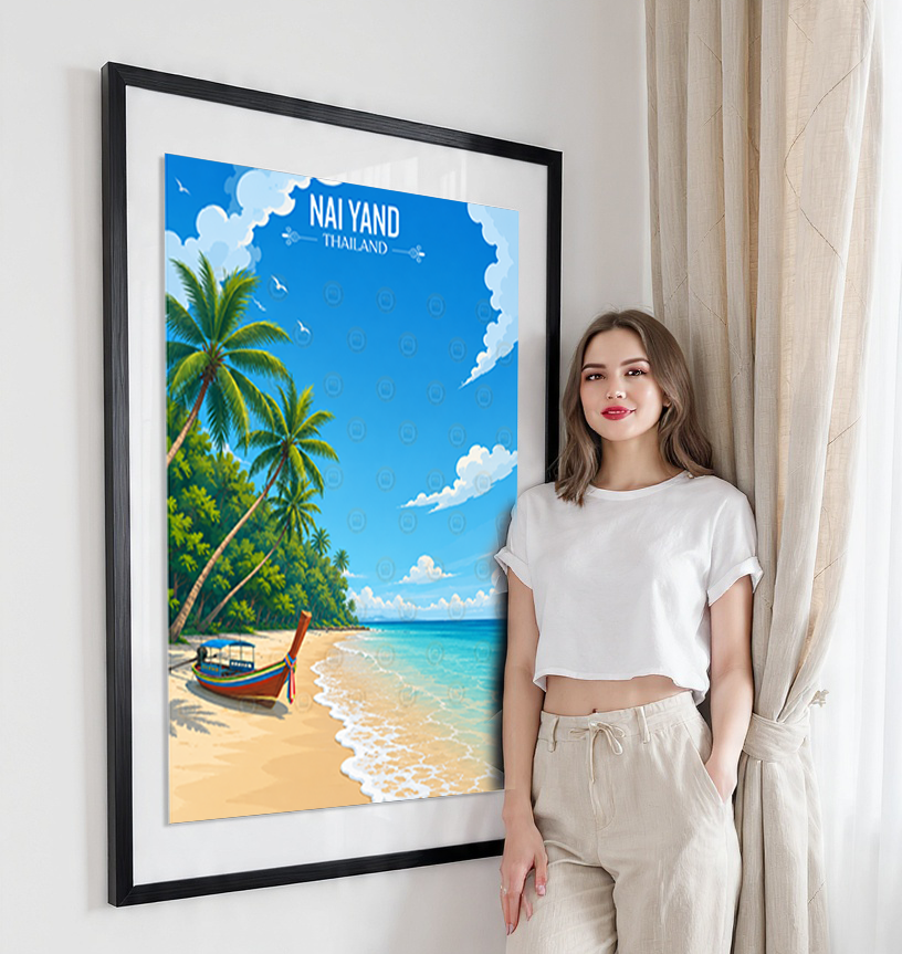 Nai Yang - Thailand - Travel Poster Vintage Style Wall Art Print