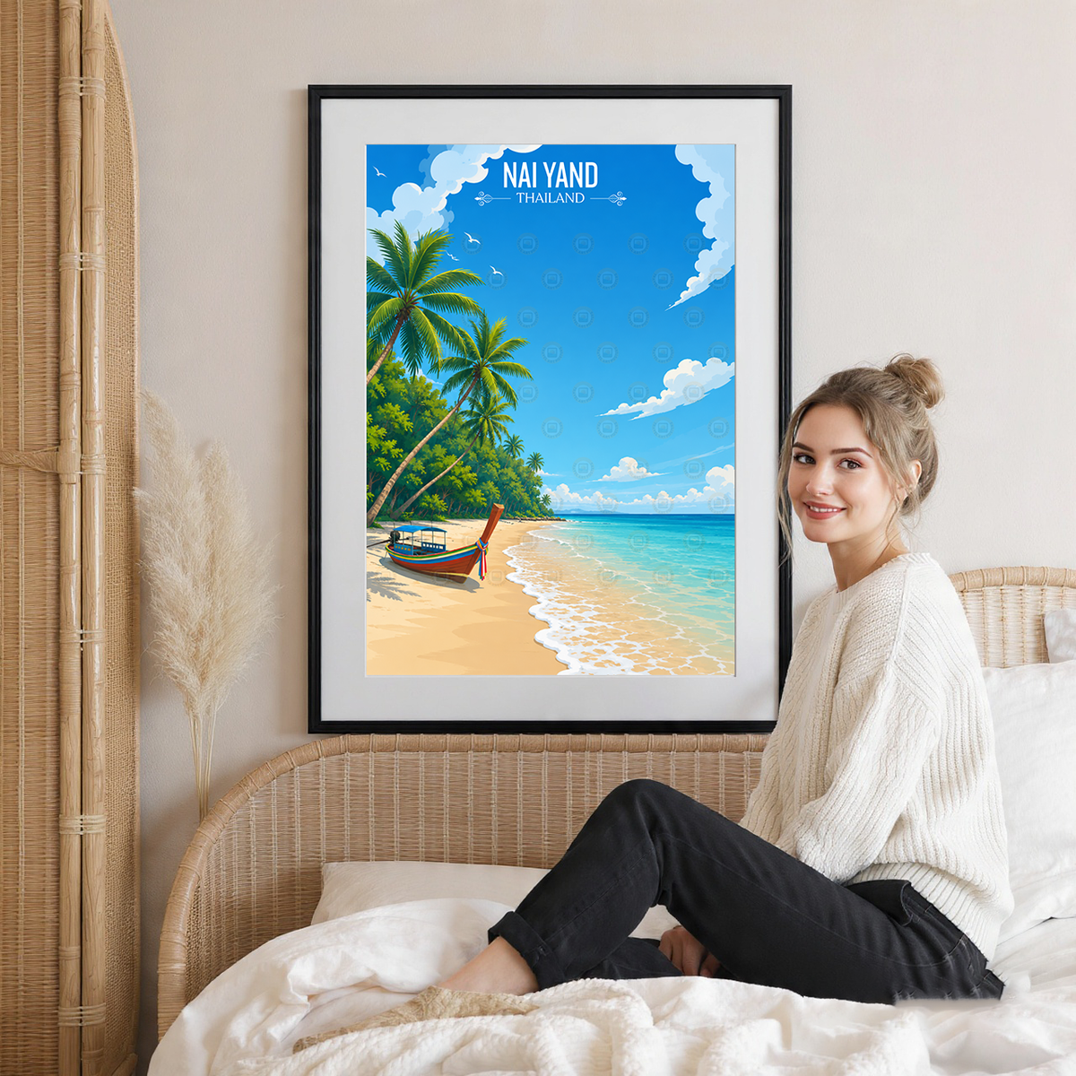 Nai Yang - Thailand - Travel Poster Vintage Style Wall Art Print