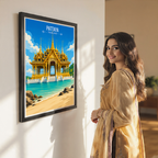 Pattaya - Thailand - Travel Poster Vintage Style Wall Art Print