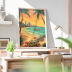 Pattaya - Thailand - Travel Poster Vintage Style Wall Art Print