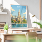 Pattaya - Thailand - Travel Poster Vintage Style Wall Art Print