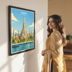 Pattaya - Thailand - Travel Poster Vintage Style Wall Art Print