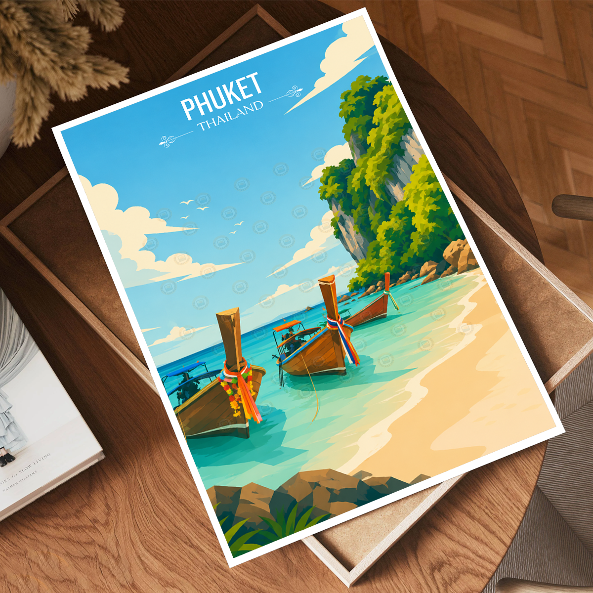 Phuket - Thailand - Travel Poster Vintage Style Wall Art Print