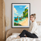 Phuket - Thailand - Travel Poster Vintage Style Wall Art Print