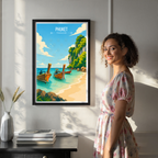 Phuket - Thailand - Travel Poster Vintage Style Wall Art Print