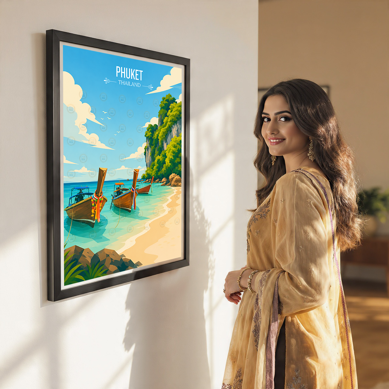 Phuket - Thailand - Travel Poster Vintage Style Wall Art Print