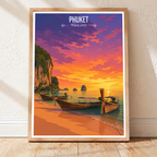 Phuket - Thailand - Travel Poster Vintage Style Wall Art Print