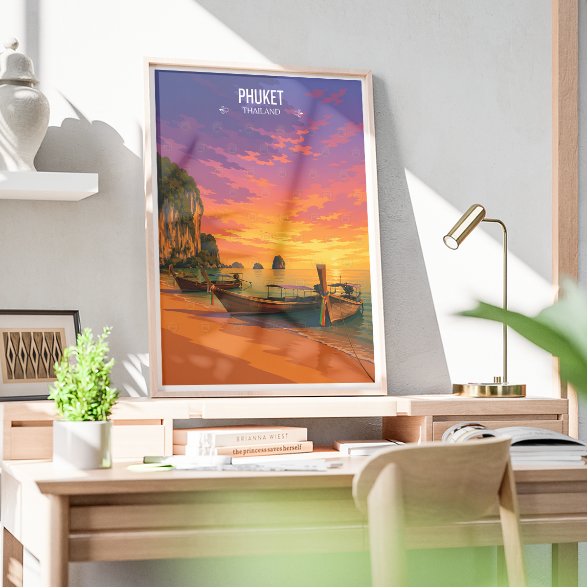 Phuket - Thailand - Travel Poster Vintage Style Wall Art Print