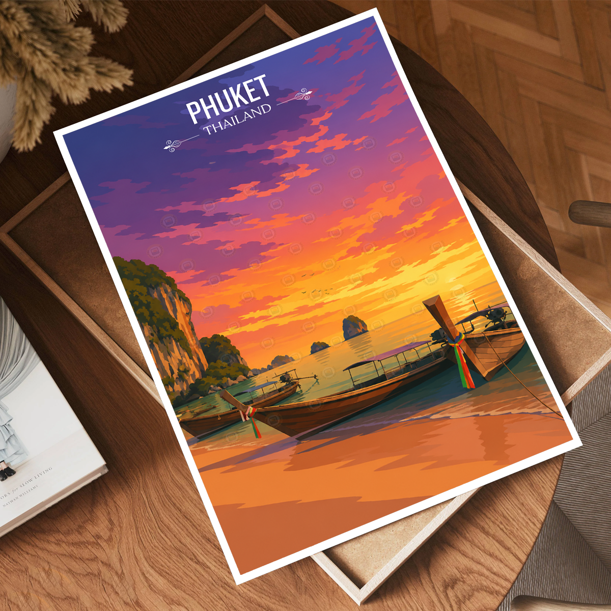 Phuket - Thailand - Travel Poster Vintage Style Wall Art Print