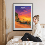Phuket - Thailand - Travel Poster Vintage Style Wall Art Print