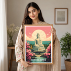 Phuket Big Buddha - Thailand - Travel Poster Vintage Style Wall Art Print