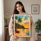 Thailand - Travel Poster Vintage Style Wall Art Print
