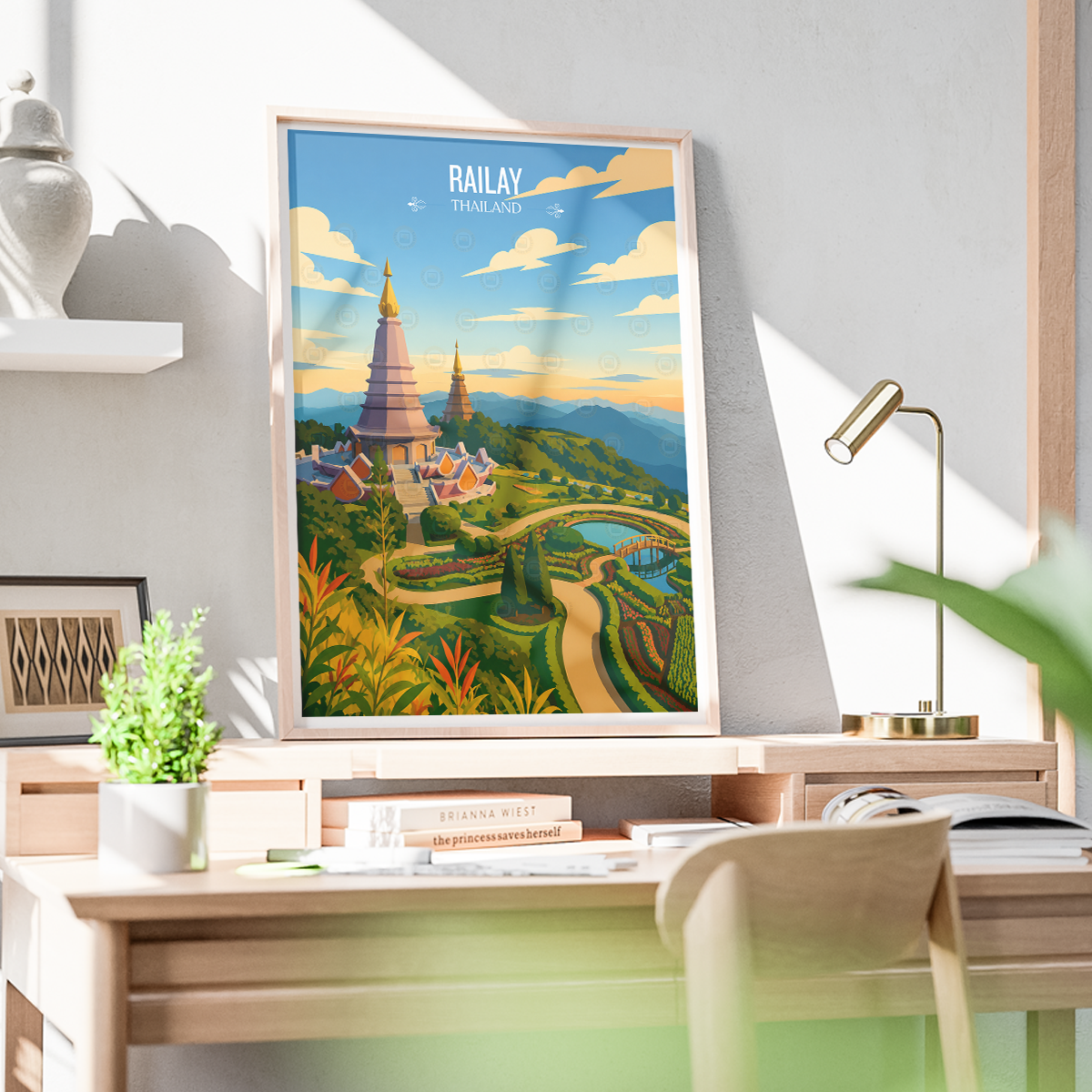 Railay - Thailand - Travel Poster Vintage Style Wall Art Print