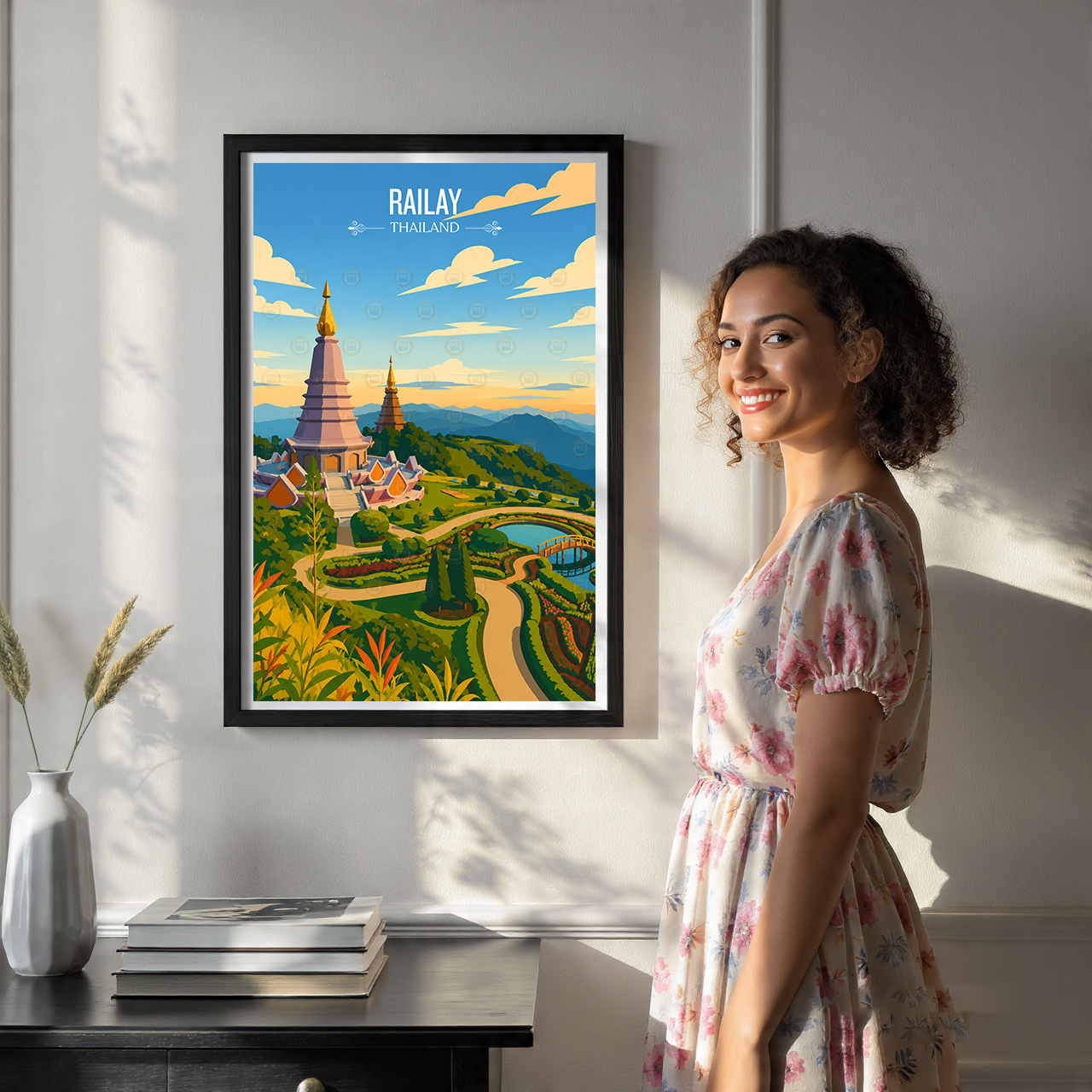 Railay - Thailand - Travel Poster Vintage Style Wall Art Print