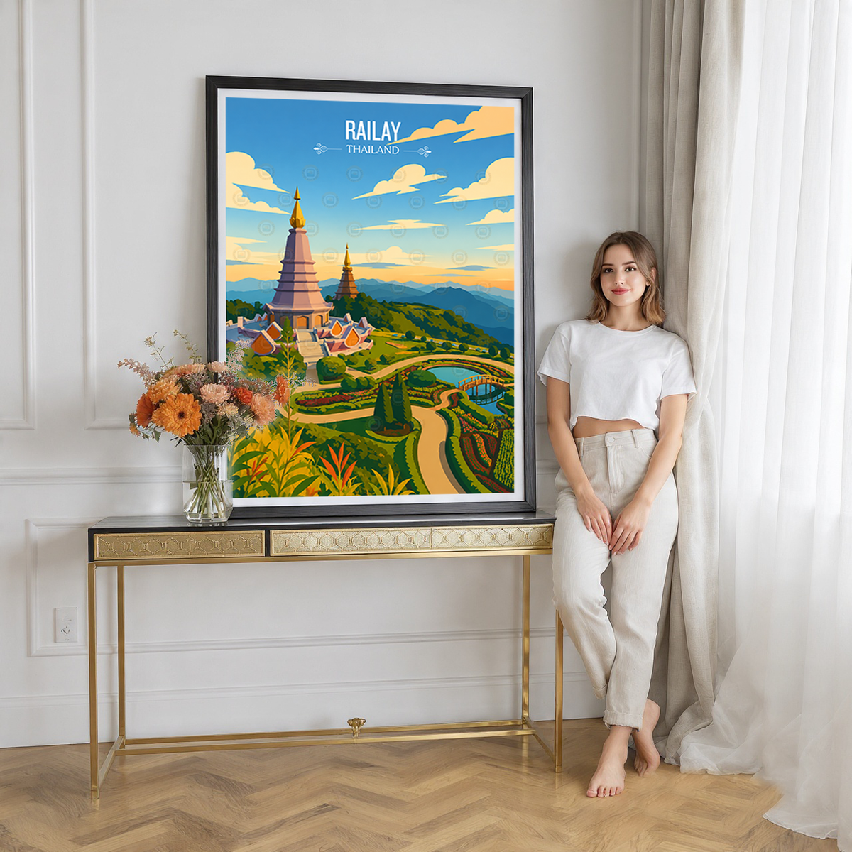 Railay - Thailand - Travel Poster Vintage Style Wall Art Print