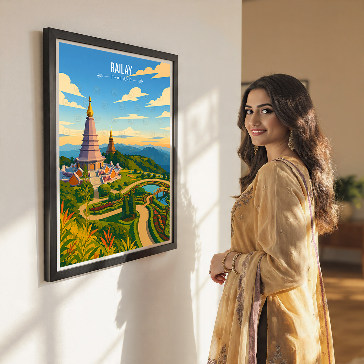 Railay - Thailand - Travel Poster Vintage Style Wall Art Print