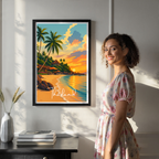 Thailand - Travel Poster Vintage Style Wall Art Print