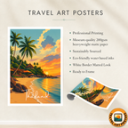 Thailand - Travel Poster Vintage Style Wall Art Print