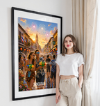 Songkran - Thailand - Travel Poster Vintage Style Wall Art Print